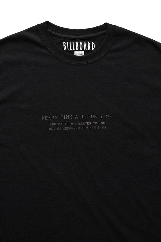 BILLBOARD - PRINT T-SHIRTS "THE TIMEKEEPER" - BLACK