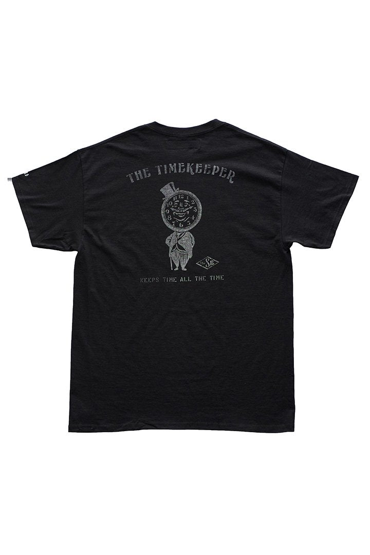 BILLBOARD - PRINT T-SHIRTS "THE TIMEKEEPER" - BLACK