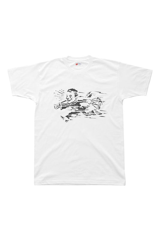 THE LMS Gallery LENS OJISAN / Stencil Tee - WHITE / BLACK