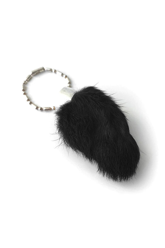 OLD JOE - RABBIT FOOT CHARM - BLACK HAIR