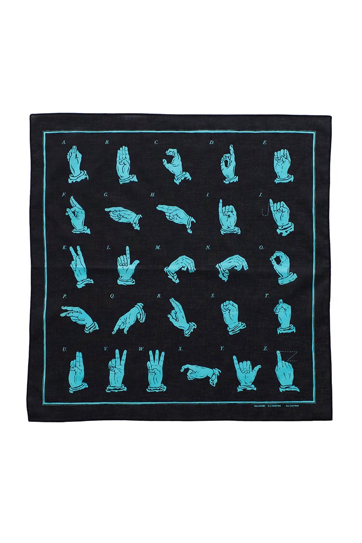 BILLBOARD - PRINT BANDANA "HAND SIGN LANGUAGE"