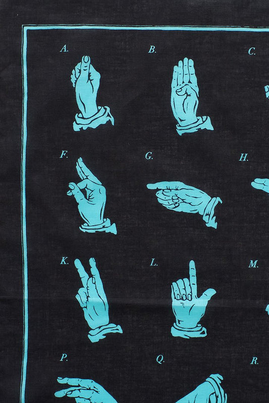 BILLBOARD - PRINT BANDANA "HAND SIGN LANGUAGE"