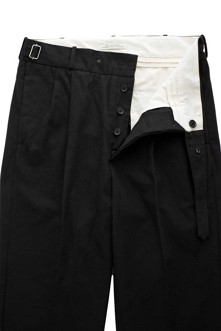 OLD JOE - SIDE BUCKLE GRUKHA TROUSER - BLACK