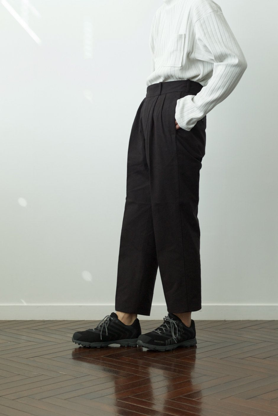 OLD JOE - SIDE BUCKLE GRUKHA TROUSER - BLACK