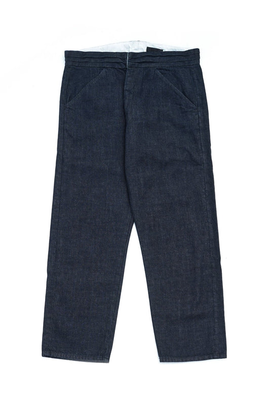 JOSWICK NEW YORK - PINTACK PANTS - DENIM - NAVY