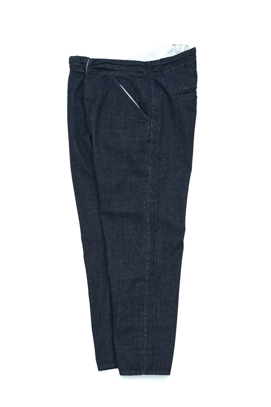 JOSWICK NEW YORK - PINTACK PANTS - DENIM - NAVY