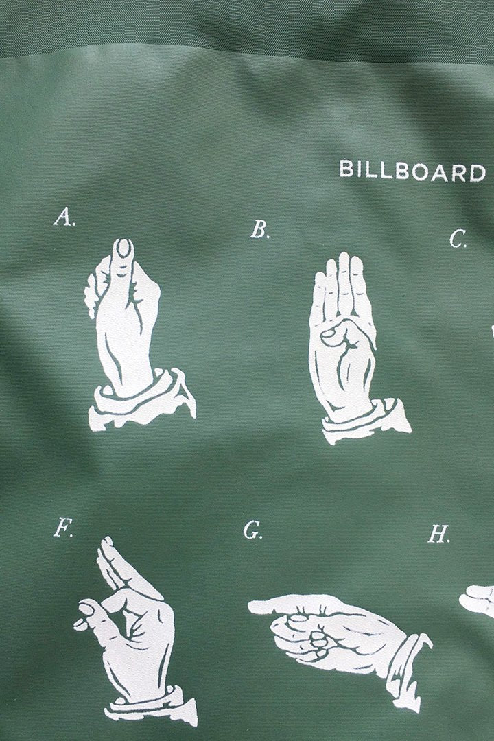 BILLBOARD - COACH JACKET "HAND SIGN LANGUAGE" - DARK GREEN