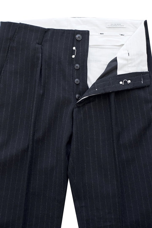 OLD JOE - HIDDEN BELT LOOP TROUSER - BLACK STRIPE