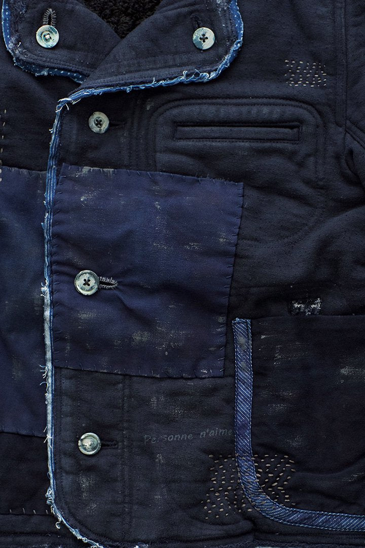 Porter Classic ★★★ - SPECIAL CUSTOM SWEAT BOA JACKET 1(XS)- NAVY