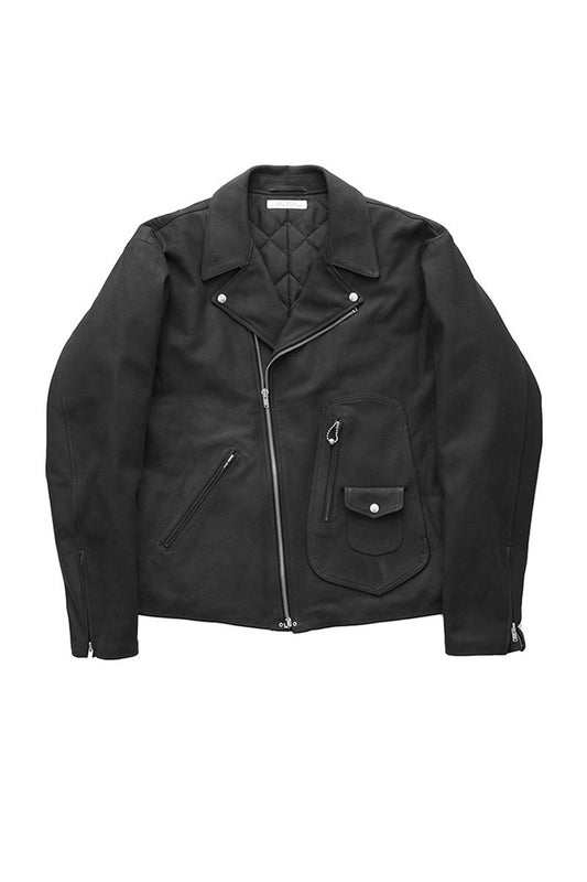 OLD JOE ★★★ - EXCLUSIVE W-STYLE LEATHER CYCLE JACKET - BLACK