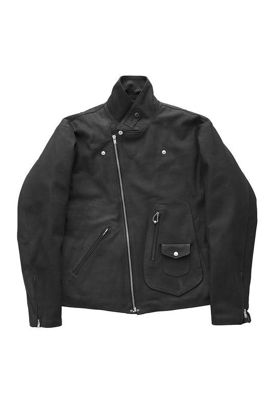 OLD JOE ★★★ - EXCLUSIVE W-STYLE LEATHER CYCLE JACKET - BLACK