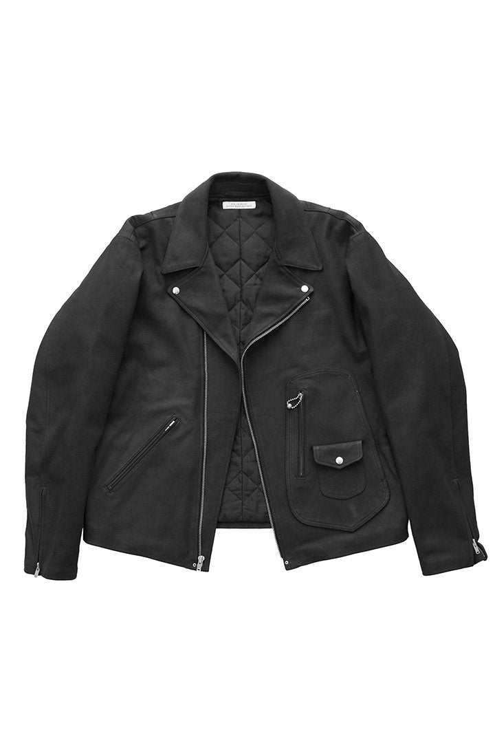 OLD JOE ★★★ - EXCLUSIVE W-STYLE LEATHER CYCLE JACKET - BLACK