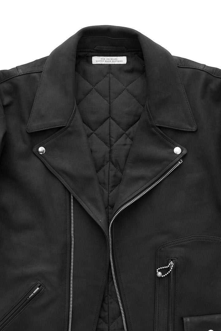 OLD JOE ★★★ - EXCLUSIVE W-STYLE LEATHER CYCLE JACKET - BLACK