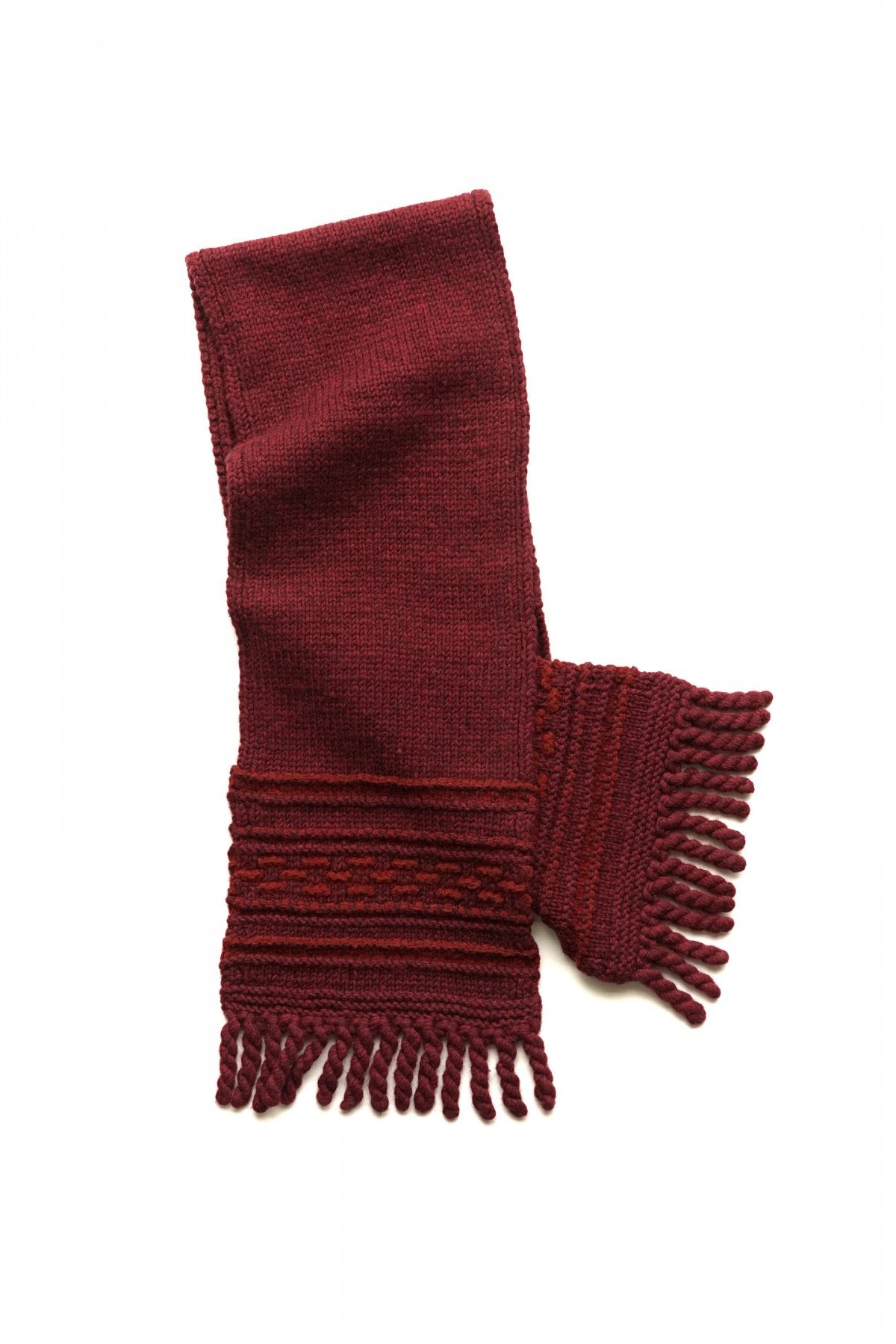 OLD JOE ★★★ - EXCLUSIVE HAND COWCHAIN MUFFLER - BURGUNDY