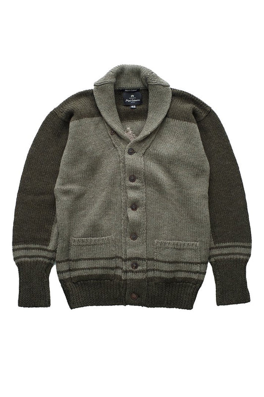 Nigel Cabourn - DROPZONE CARDIGAN - ARMY