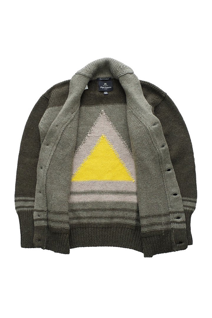 Nigel Cabourn - DROPZONE CARDIGAN - ARMY