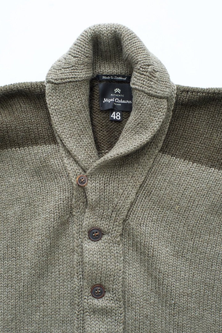 Nigel Cabourn - DROPZONE CARDIGAN - ARMY