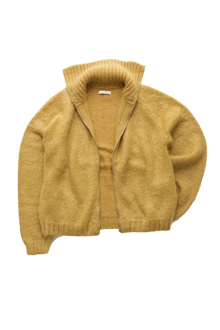 OLD JOE - MOHAIR ZIP TURTLE NECK SWEATER - MANDARINE