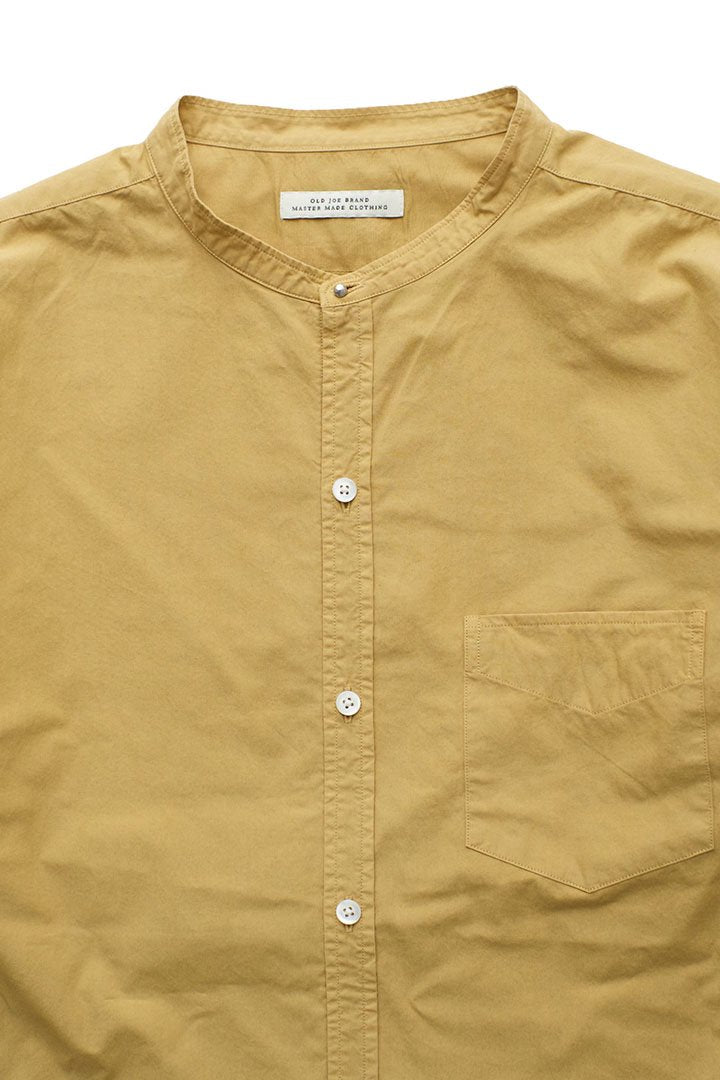 OLD JOE - STUD BUTTON BAND COLLAR SHIRTS - MANDARINE