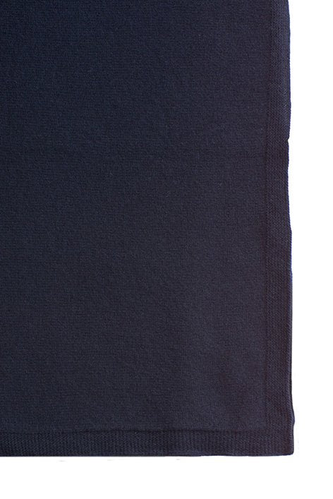 JOHNSTONS OF ELGIN - CASHMERE KNIT STOLE - DARK NAVY