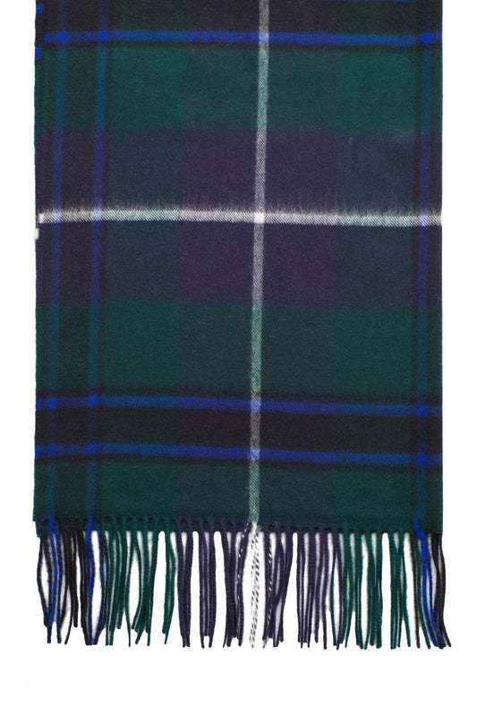 JOHNSTONS OF ELGIN - CASHMERE STOLE - GREEN DOUGLAS