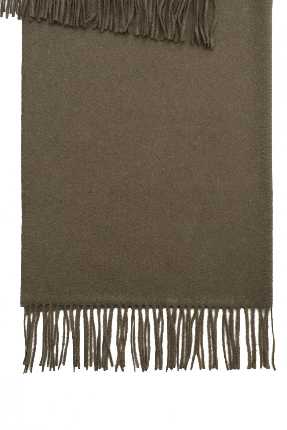 JOHNSTONS OF ELGIN - CASHMERE STOLE - DARK OLIVE