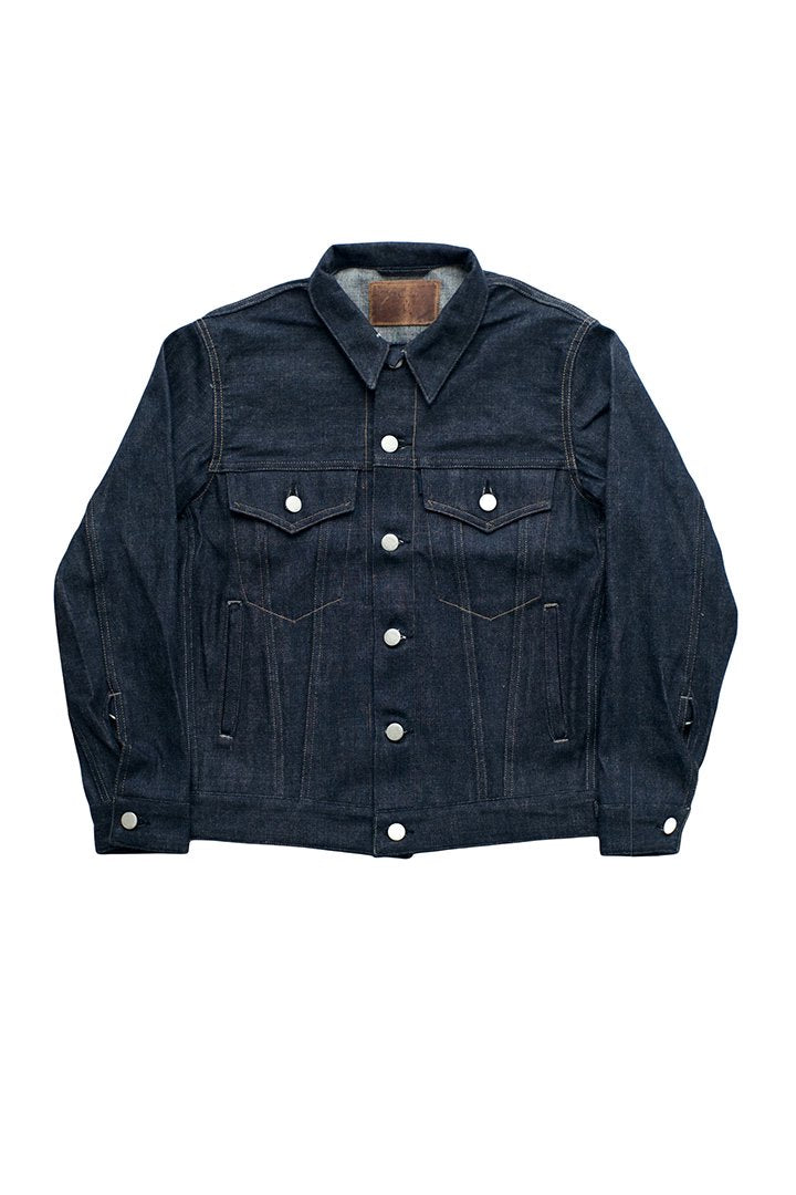 OLD JOE & Co For WOMEN - FRENCH COLLAR JEAN JACKET - RAW INDIGO