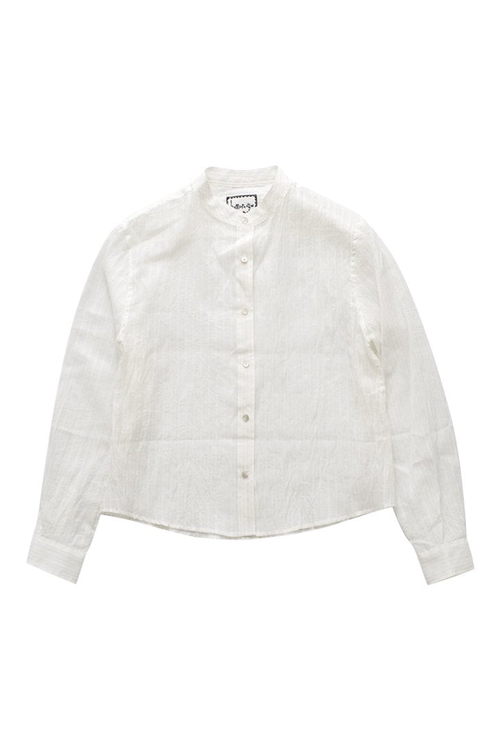 humoresque - STAND COLLAR BLOUSE - WHITE