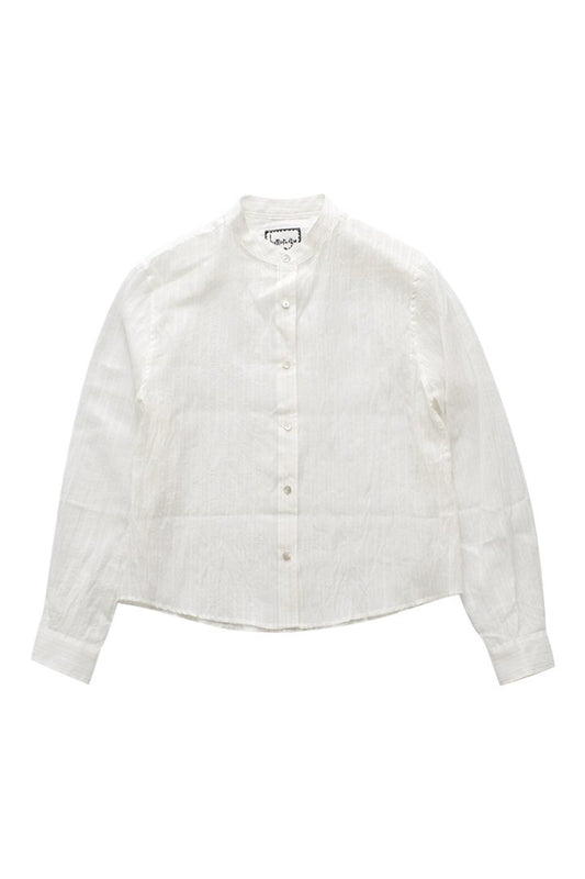 humoresque - STAND COLLAR BLOUSE - WHITE