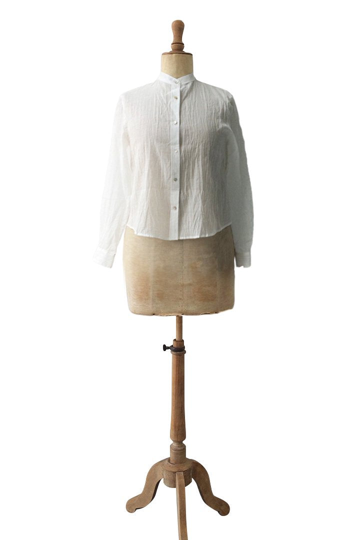 humoresque - STAND COLLAR BLOUSE - WHITE