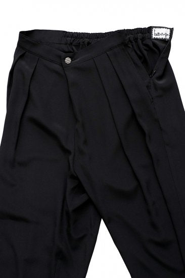 humoresque - SILK TUCK PANTS - BLACK