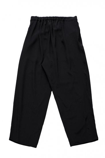 humoresque - SILK TUCK PANTS - BLACK