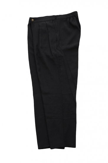 humoresque - SILK TUCK PANTS - BLACK