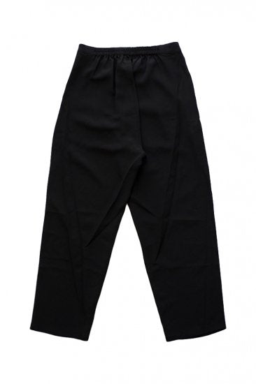 humoresque - SILK TUCK PANTS - BLACK