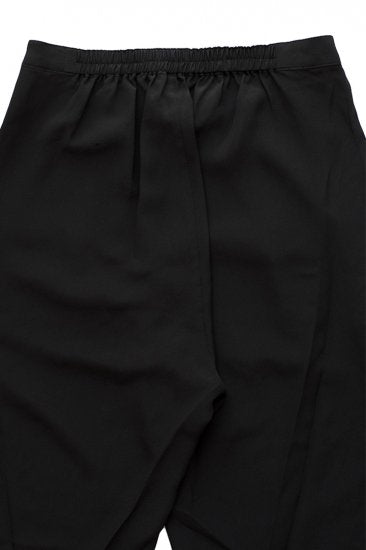 humoresque - SILK TUCK PANTS - BLACK