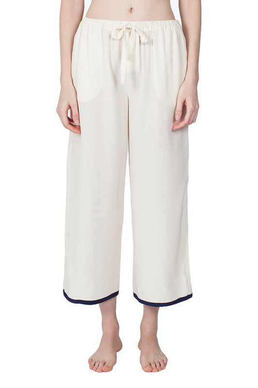 SLEEPY JONES WOMEN'S - BETTINA SILK PANT -SILK CHARMEUSE CREAM