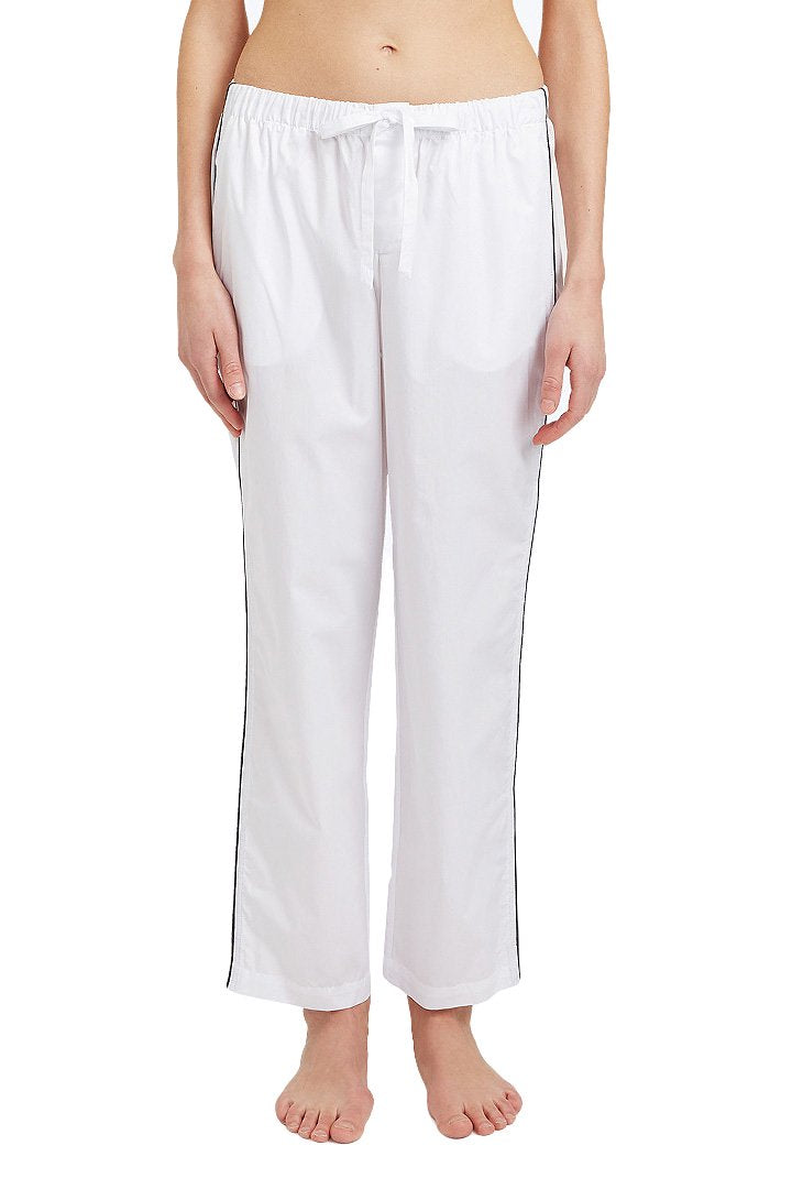 SLEEPY JONES WOMEN'S - MARINA PAJAMA PANT -END ON END WHITE