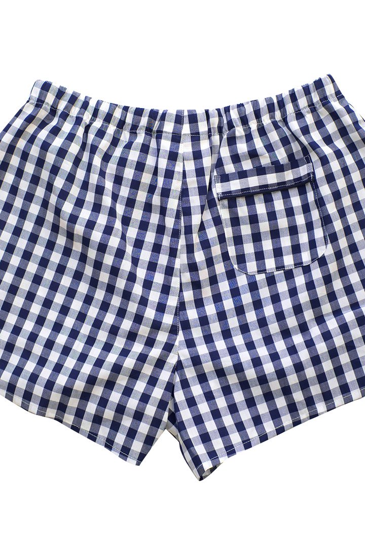 SLEEPY JONES WOMEN'S - PALOMA SHORT - LARGE GINGHAM NAVY