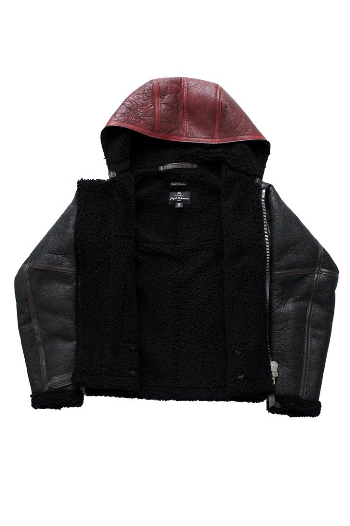 Nigel Cabourn woman - DROPZONE SHEEPSKIN - BLACK