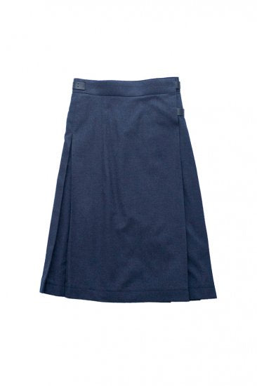 Nigel Cabourn woman - KILT SKIRT - WOOL SERGE - NAVY