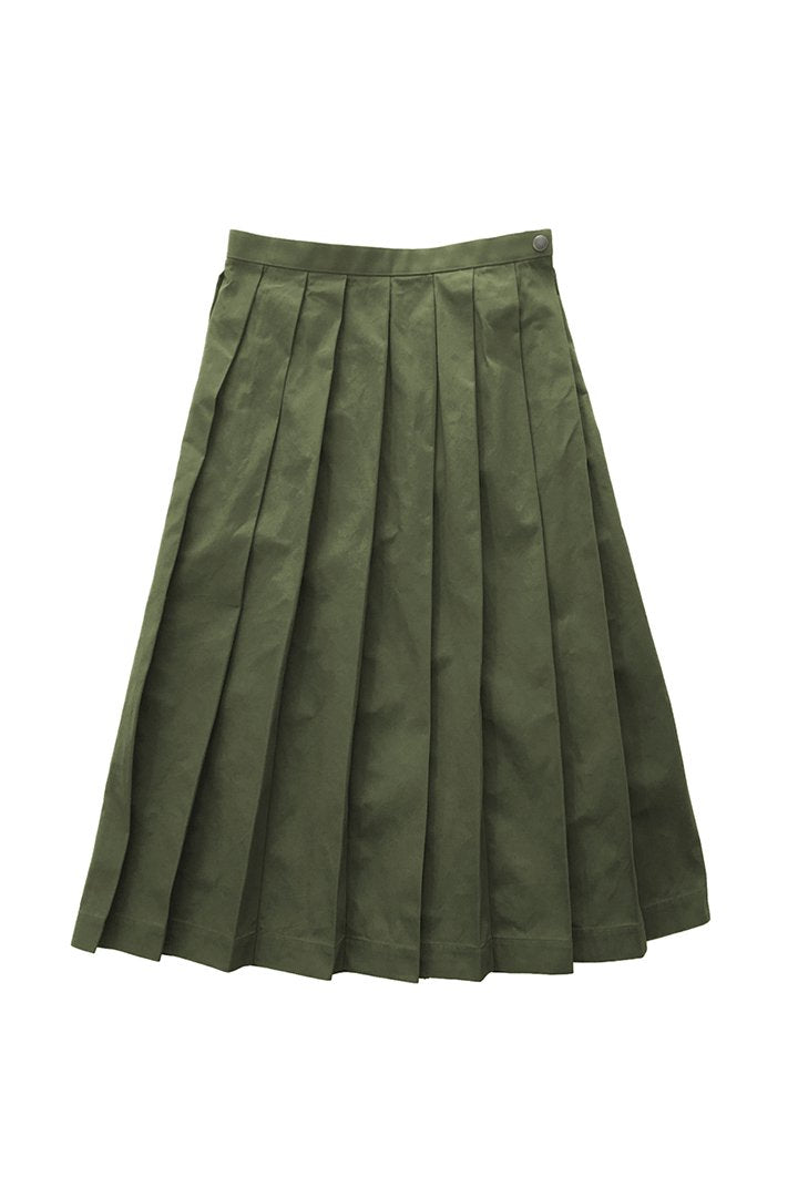 Nigel Cabourn woman - KILT SKIRT - OLIVE