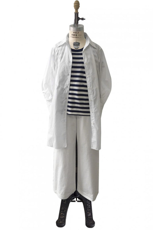 Nigel Cabourn woman - LONG SHIRT - OFF WHITE