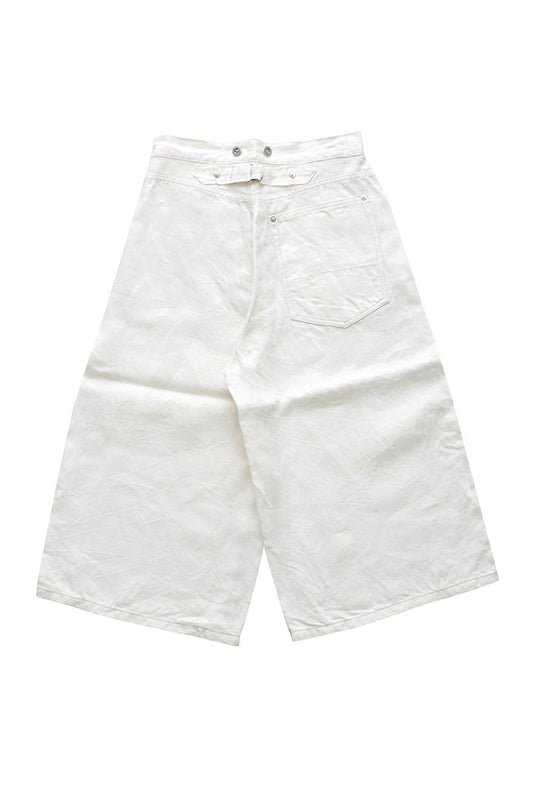 Nigel Cabourn woman - 4 POCKET CROPPED JEAN - LINEN DENIM - OFF WHITE