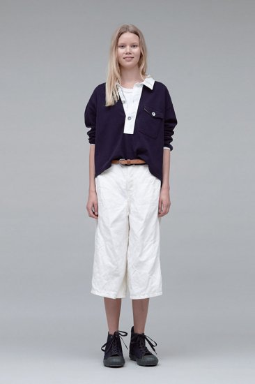 Nigel Cabourn woman - 4 POCKET CROPPED JEAN - LINEN DENIM - NAVY