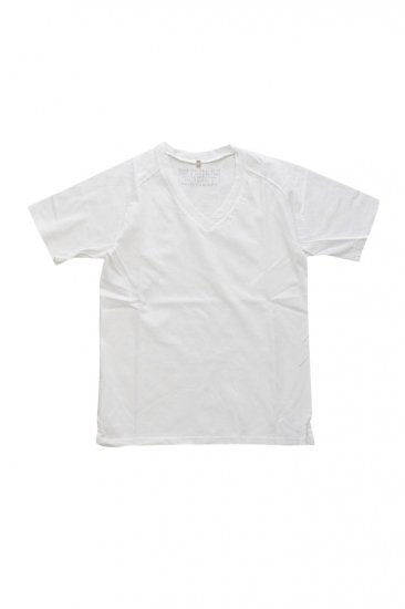 Nigel Cabourn woman - V NECK T-SHIRT - WHITE