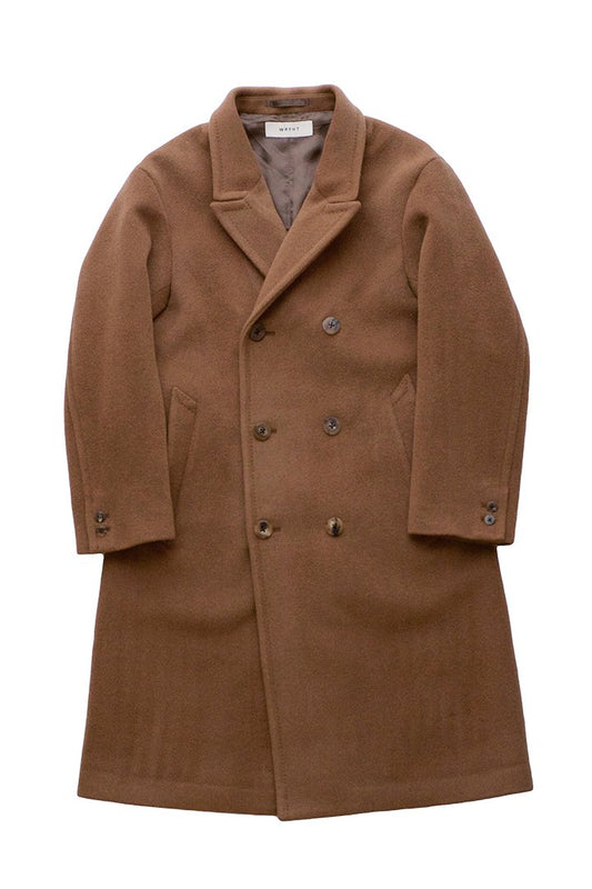 WRYHT - BEAVER CLOTH DOUBLE BREASTED COAT - SIENNA