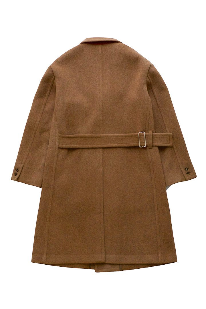 WRYHT - BEAVER CLOTH DOUBLE BREASTED COAT - SIENNA