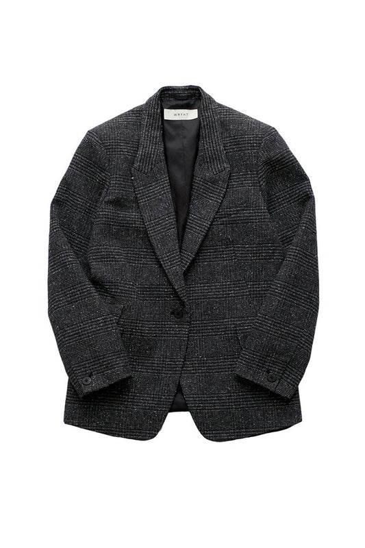 WRYHT - PEAKED LAPEL ARTISAN SACK JACKET - GLEN CHECK