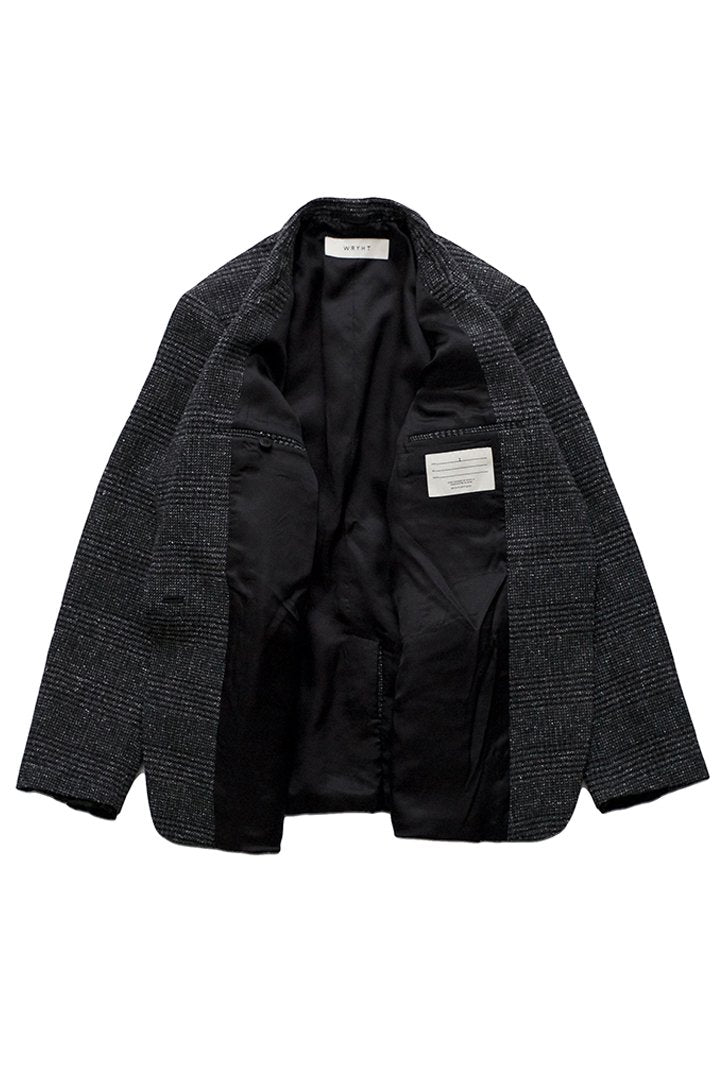 WRYHT - PEAKED LAPEL ARTISAN SACK JACKET - GLEN CHECK