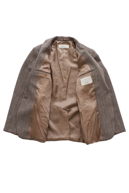 WRYHT - PEAKED LAPEL ARTISAN SACK JACKET - HERRINGBONE